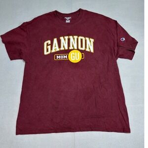 Champion Gannon University Mom T-Shirt XL Maroon Short Sleeve Collegiate Tee